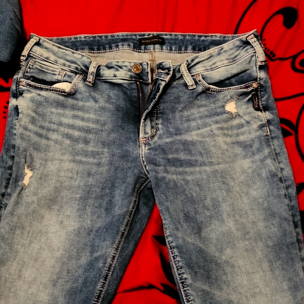 Silver Jean capris